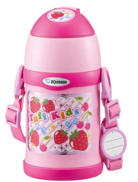 בקבוק נירוסטה לילדים של Zojirushi ורוד תותים 450 מ"ל